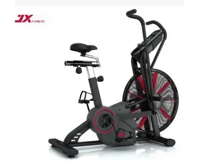 Adjustable Resistance Stationary Air Bike - Ideal for Cardio Workout and Strength Training