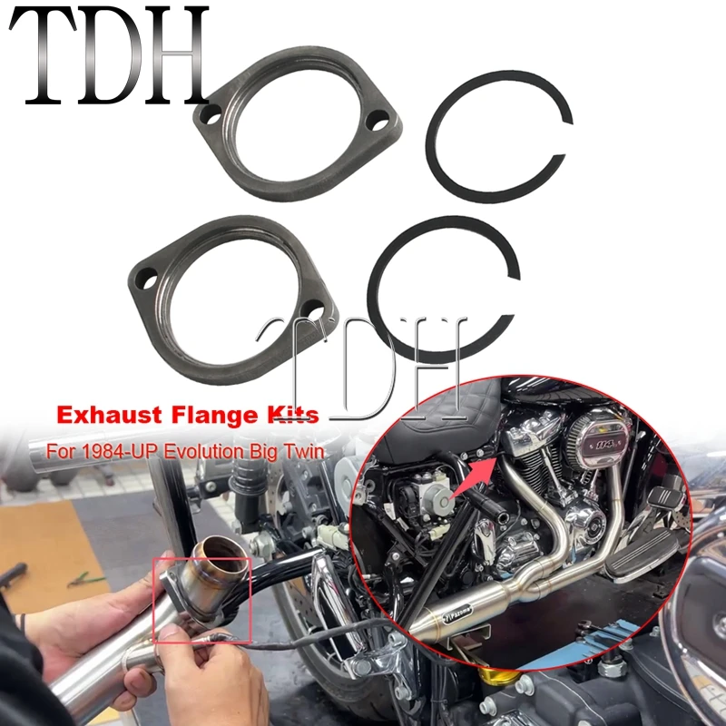

Прокладка выхлопных труб Flangers для Harley Big Twin 1984-2025 Sportster XL 883 1200, Choppers Bobber Customs, аксессуары для мотоциклов, запчасти