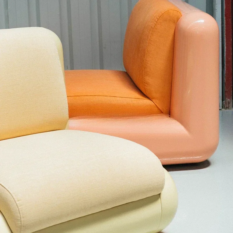 Retro aesthetic creative geometric modular candy-colored leisure chair, simple living room sofa for home use