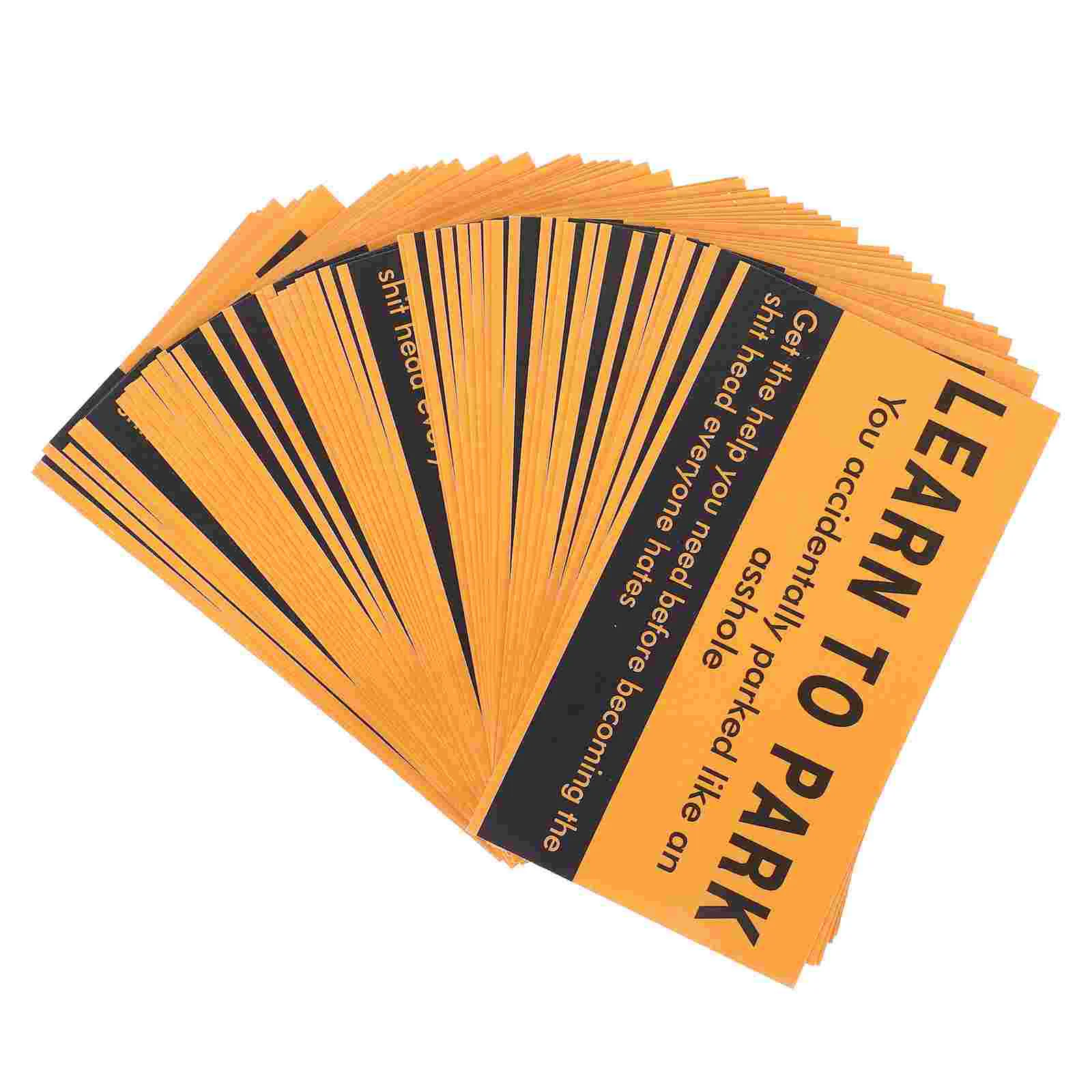 200 Sheets Parking Violation Card Bad for Warning Notice Label Paper Vehicle Caution Roads