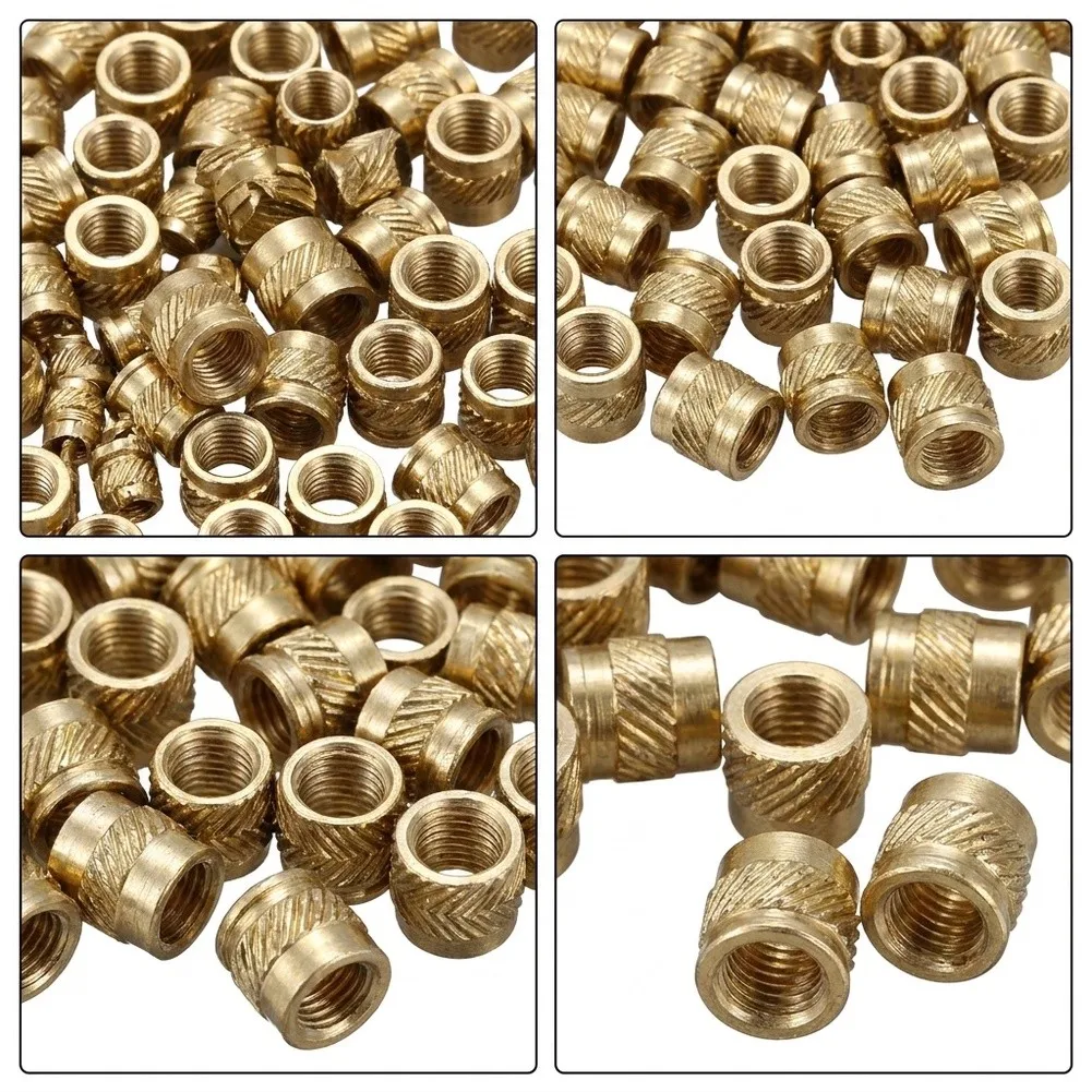 Insert Nuts For Maintenance Brass Fasteners Heat Set Inserts Brass Knurled Insert Nuts Oxidation Resistant Material
