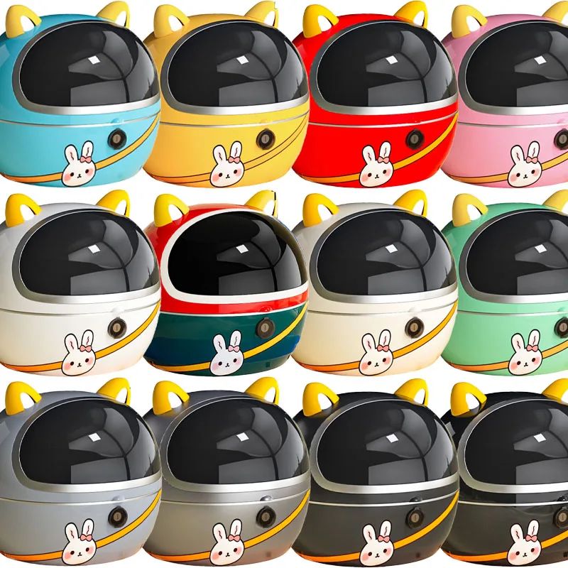 

Universal Motorcycle Top Case Storage Tail Box Trunk Luggage with Security Lock Cute Cat Ear Design ABS Material