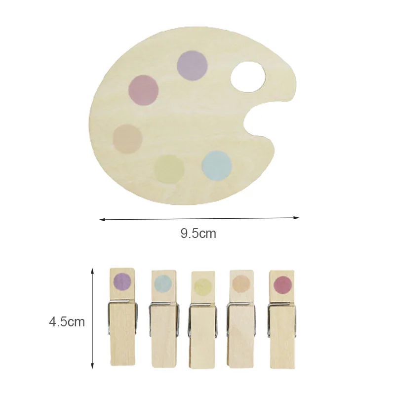 Mini Montessori Visual Sensory Toys Wooden Clip Color Matching Puzzle Fine Motor Training Learning Teaching Kids Educational Toy