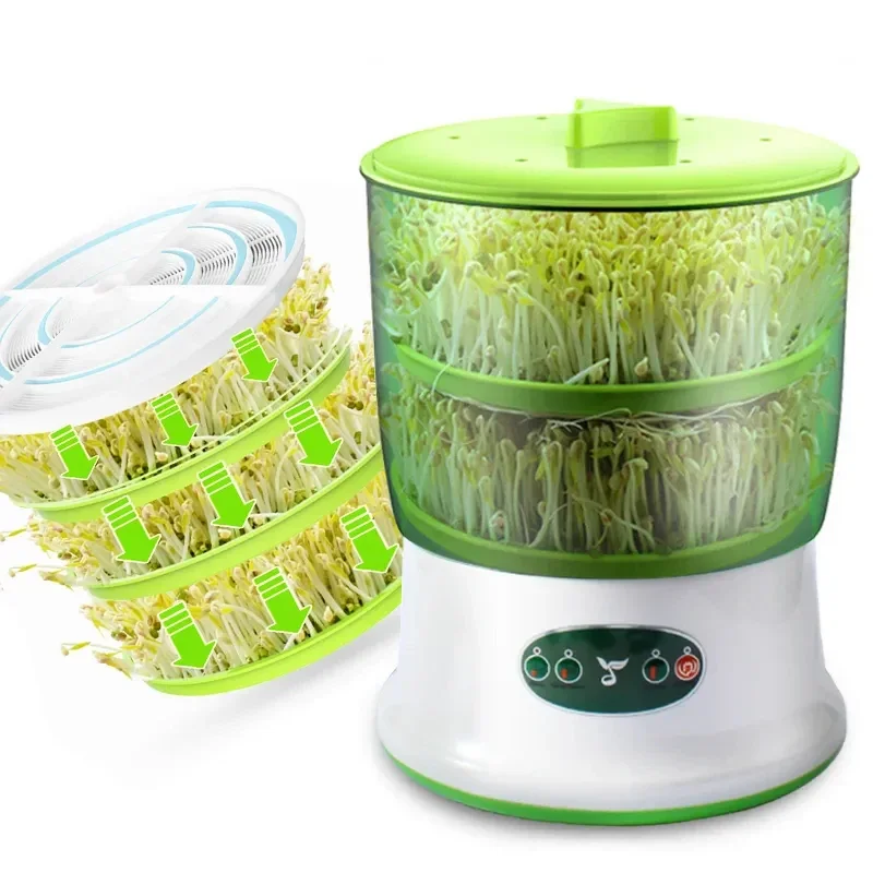 Intelligent Bean Sprouts Machine Grow Automatic Large Capacity Thermostat Green Seeds Growing Automatic Bean Sprout MachineEU US