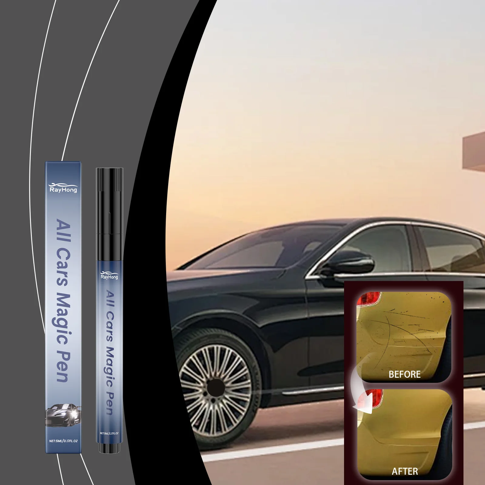 Bolígrafo reparador de pintura de coche Original para arañazos de pintura hechos de fábrica, especial para pintura blanca perla y negra