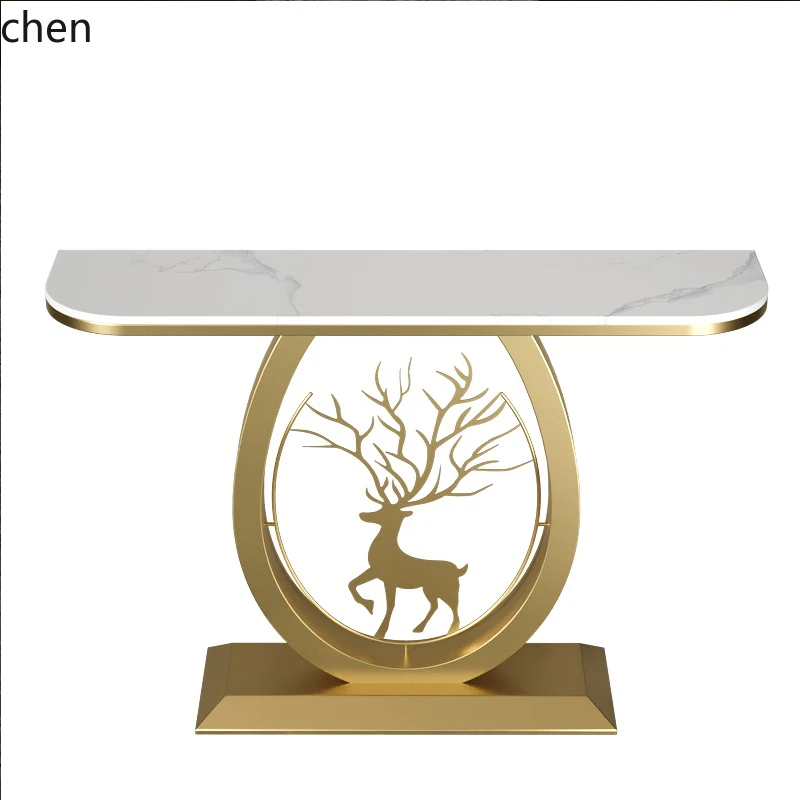HT corridor modern simple light luxury high-end front door entrance table decorative table art bar case entry
