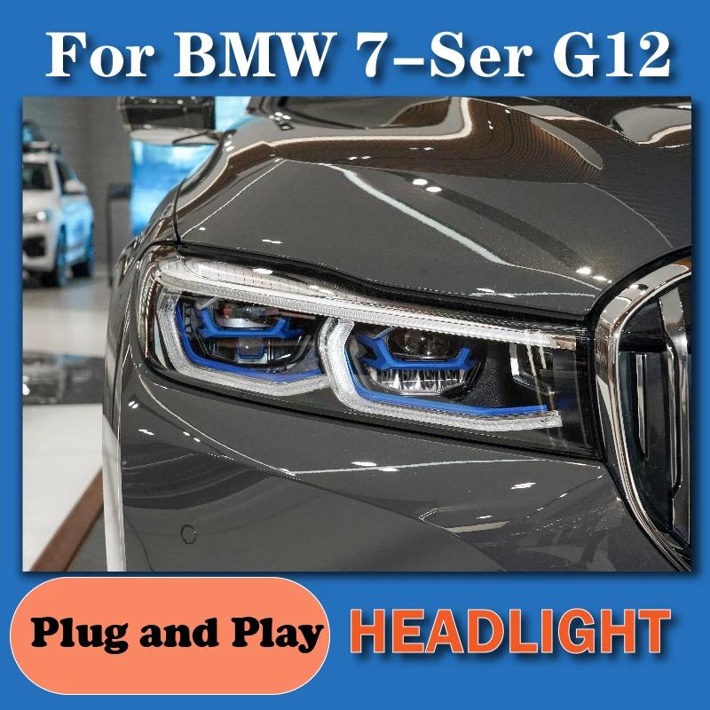 LED Headlamp for BMW 7series G12 G11 Headlights Upgrade Car Front Light AFS AHL Adaptive with Blue Night Mode Accessories