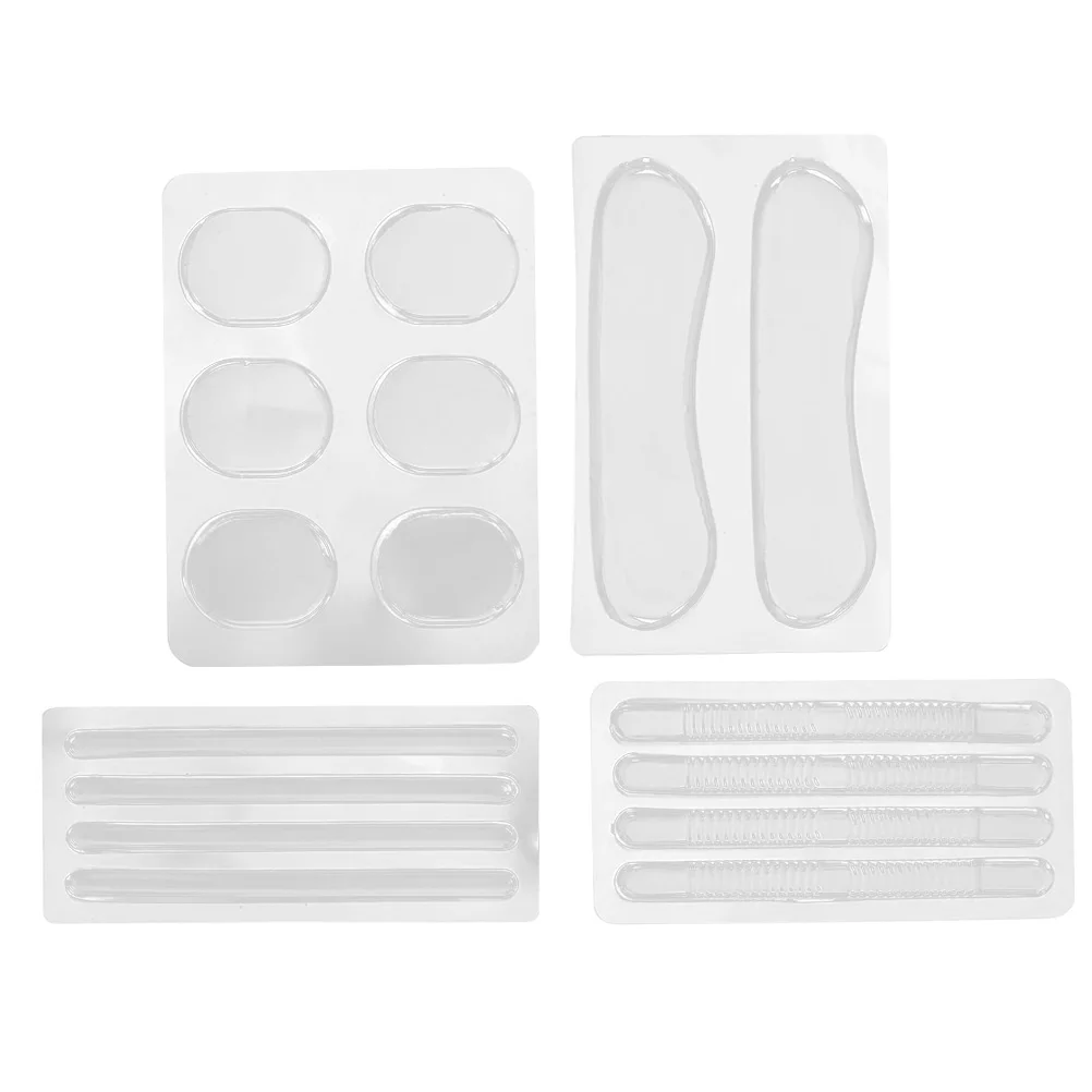

4Pcs Gel Insoles Pads Heel Cushion Plantar Fasciitis Relief Reusable Washable Silicone Foot Care Protector Anti Chafing