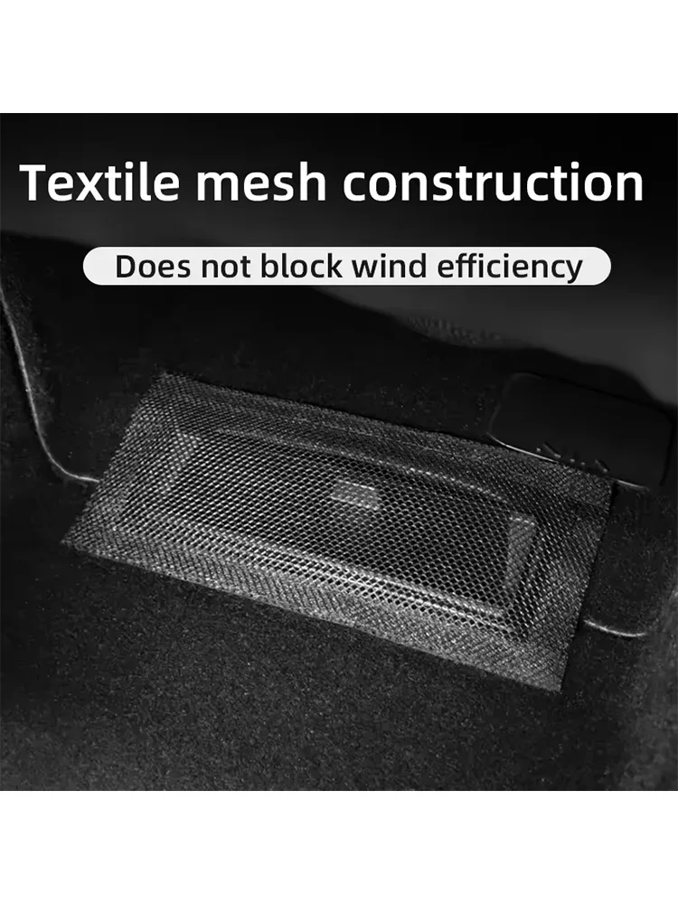 2pcs Air Outlet Cover For Tesla Model 3 Y Under Seat Anti-Blocking Dust Protective Net Car Styling Interior Modification Accesso