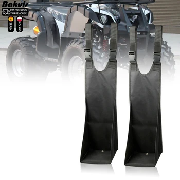 접이식 ATV 뒷좌석 발판 페달 패드, 헤비 듀티 행잉 옥스포드 천, 블랙 풋 페그, 2 개