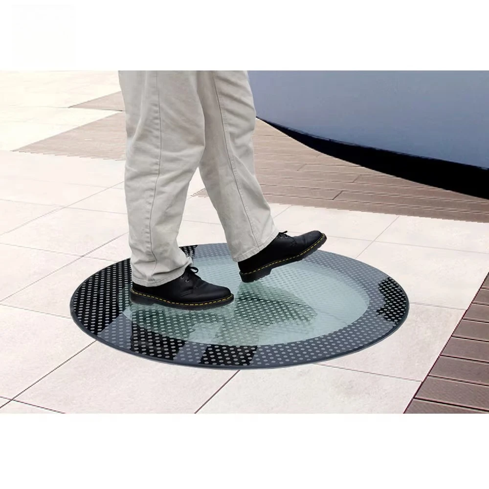 Flat Walkable Circular Roof Skylight with Security Tempered Glass for Houses Modern Fixed Glass Roof Window Glass Floor