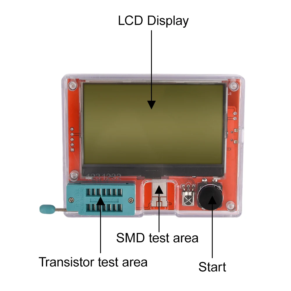 LCR-T10H TFT LCD Multimeter Transistor Tester Colorful Display For Diode Triode MOS/PNP/NPN Capacitor Resistor Transistor