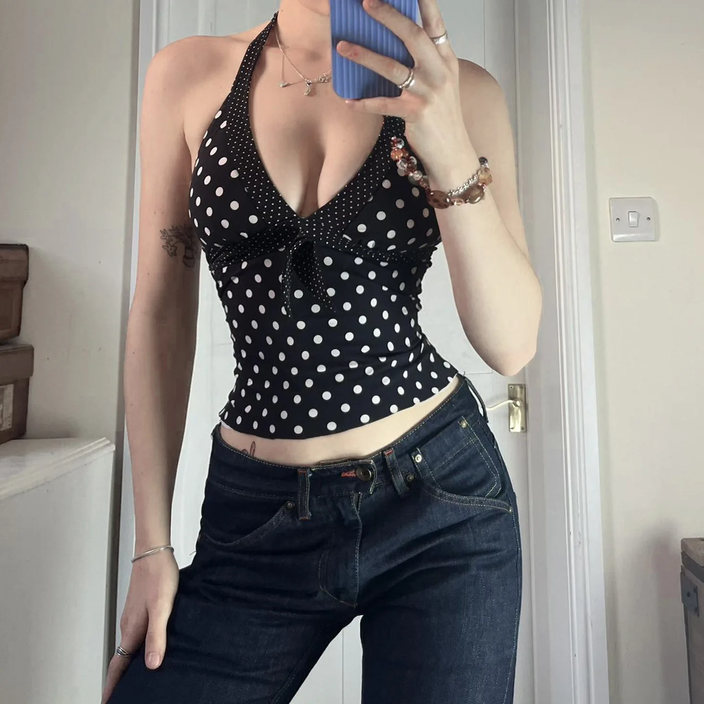 深いVネックのトップス、へそ出しタンクトップ、スリムフィット、ノースリーブプリントTシャツ、男女兼用、Thiened Mi...