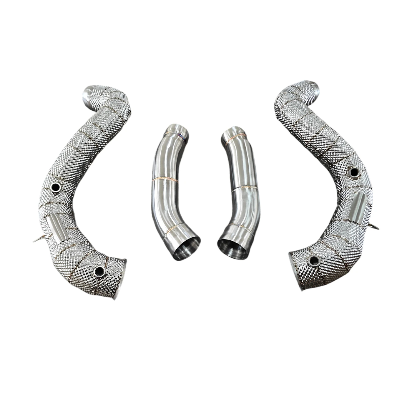 AKS Heatshield Racing Exhaust Downpipe لمرسيدس بنز C63 C63S AMG W205 4.0T النازل #3