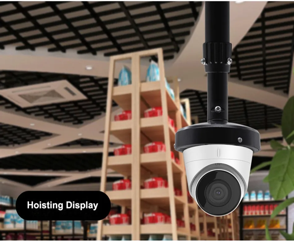 Black Super Long Bracket 75-150cm/100-200cm I-type Universal Hemispheric Hoisting Telescopic Dome Camera Ceiling Mount Bracket