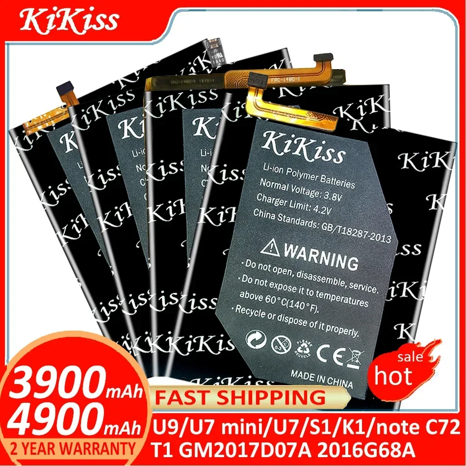 

KiKiss Battery For GOME U9/U7mini U7 mini/U7/S1/K1/note C72/T1 GM2017D07A 2016G68A Batterij + Track NO