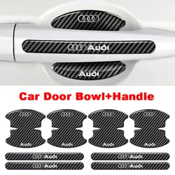 Car Door Bowl Anti-scratch sticker For Audi A1 A2 A3 A4 A5 A6 A7 A8 Q1 Q2 Q3 Q4 Q5 Q6 Q7 Q8 TT RS3 S5 B8 Quattro C6 B9 B6 S1 RS4