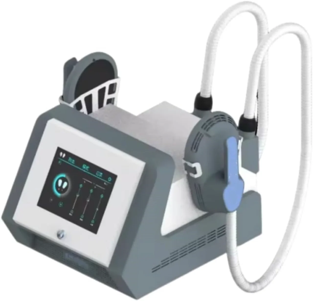 2025 مقبض مزدوج تحفيز العضلات محدد شكل الجسم الكهرومغناطيسي تكييف الجلد جهاز فقدان الوزن