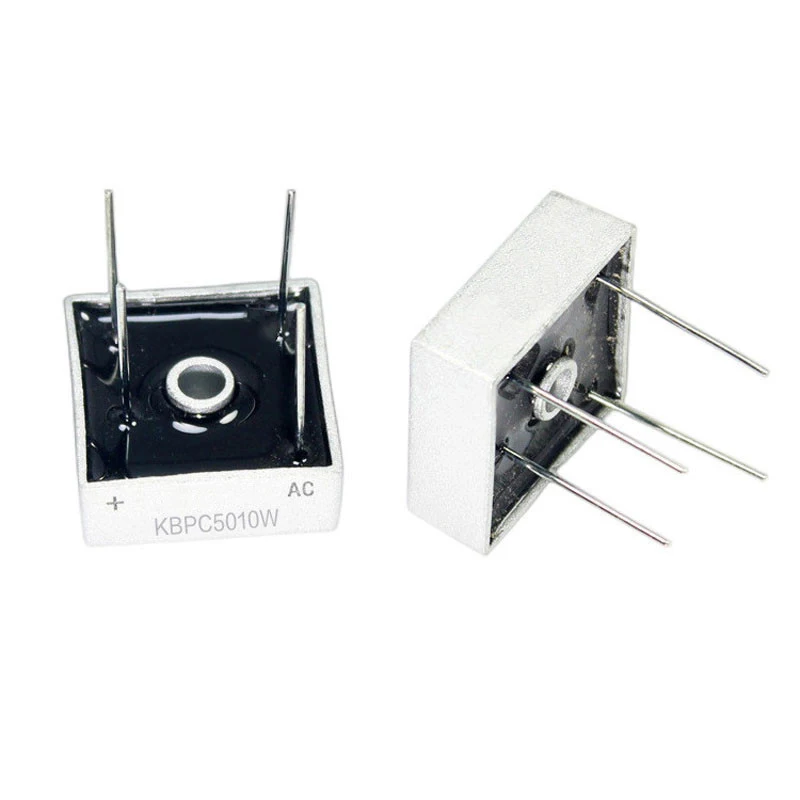 2~200Pcs KBPC5010W KBPC5008W KBPC5006W Bridge Rectifier 50A 1000V/800V/600V DIP-4 Square Bridge Cuttable Feet GBU Bridge Stack