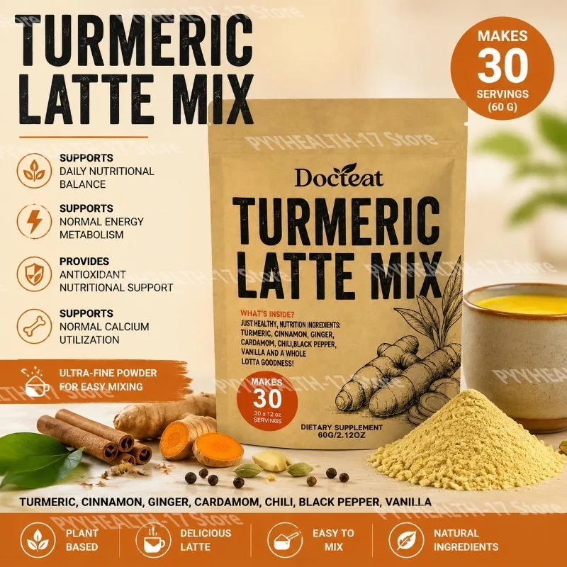 Turmeric Mix Powder Supports Normal Calcium Utilization Vitamin D3 Supports Normal Energy Metabolism for men women 60g