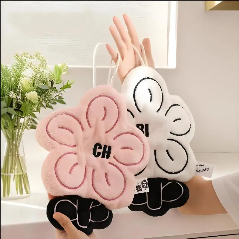 Toalla de mano Floral colgante, tela gruesa altamente absorbente para uso en cocina y baño, diseño bonito, sin olores, secado rápido