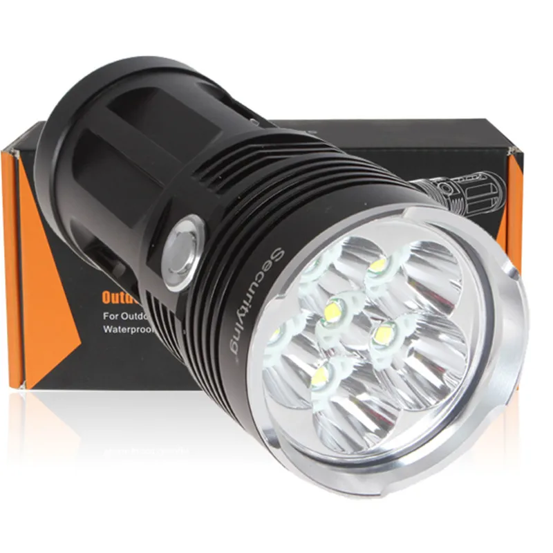 Linterna portátil ultrabrillante impermeable, 3600LM, lámpara de 3 modos, luz LED, soporte de batería recargable 18650