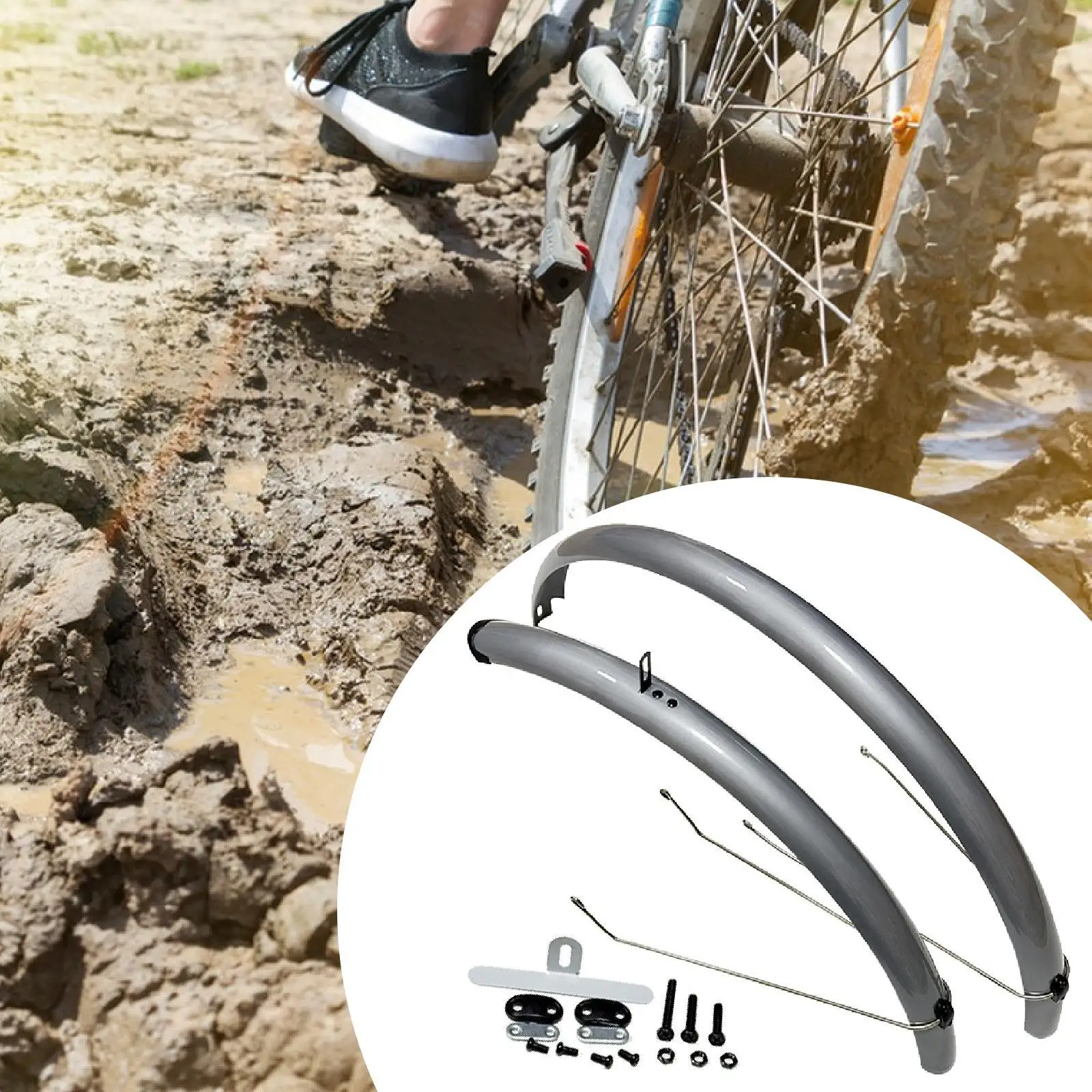 

Bike Fender Set Replacement Mud Guards Splashing Water Dust Road Bike Fenders Equipment for Bicycling Mountain Bikes Biking