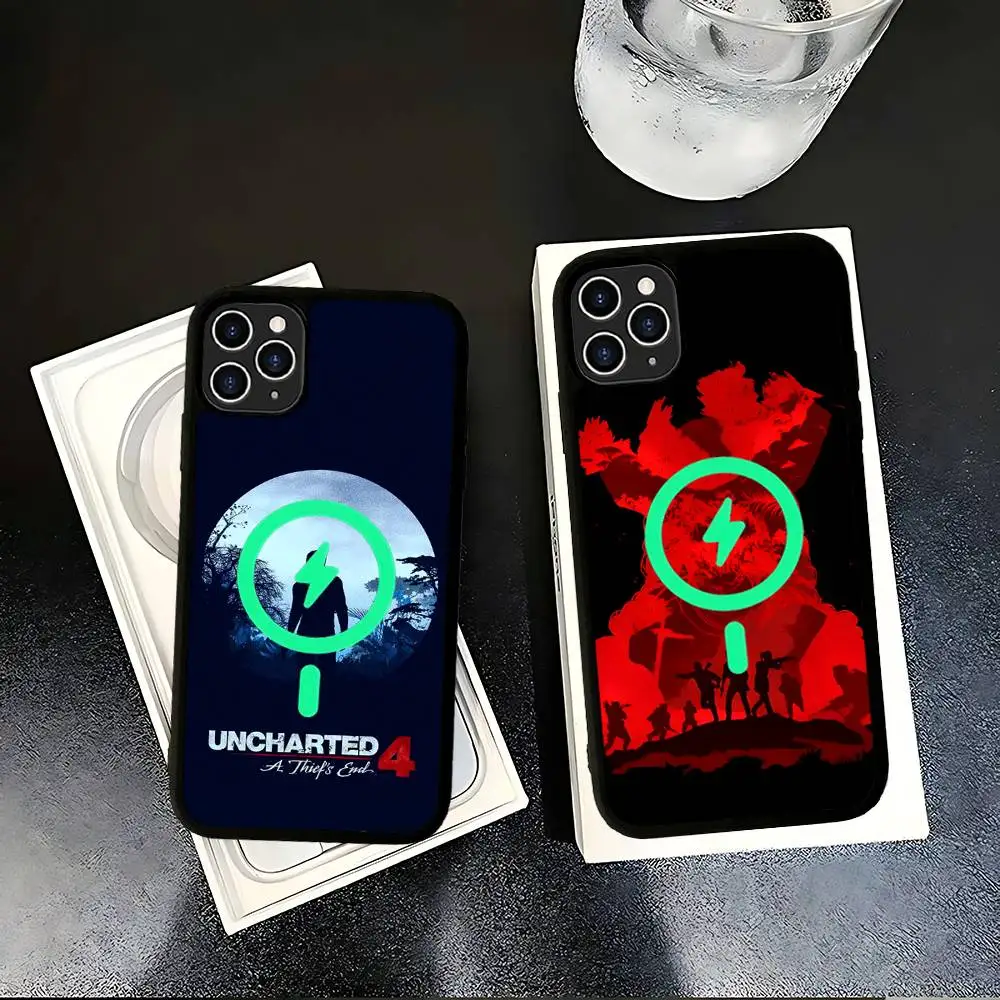 Hot Game Uncharted 4 A Thief's End Magnetic Wireless Phone Case For IPhone 17 16 15 14 13 12 11 Pro Max Plus Mag Phone Cover