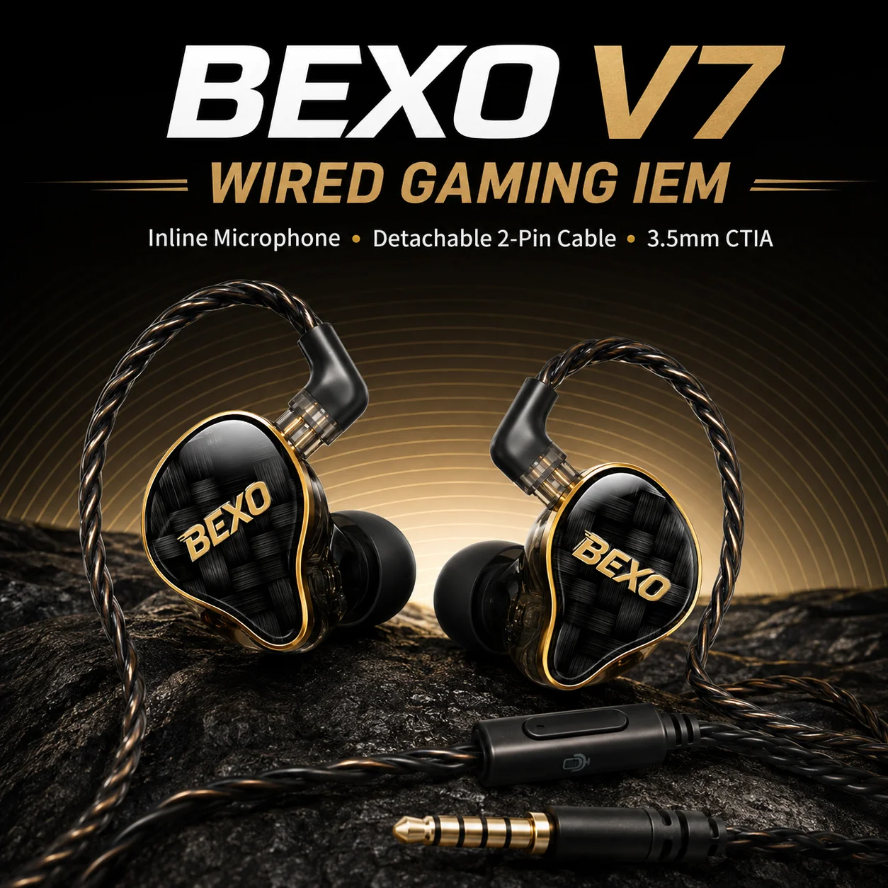 BEXO V7 유선 게이밍 IEM 이어폰 (마이크 포함 - Gaming Console Amazon 리뷰 및 가격