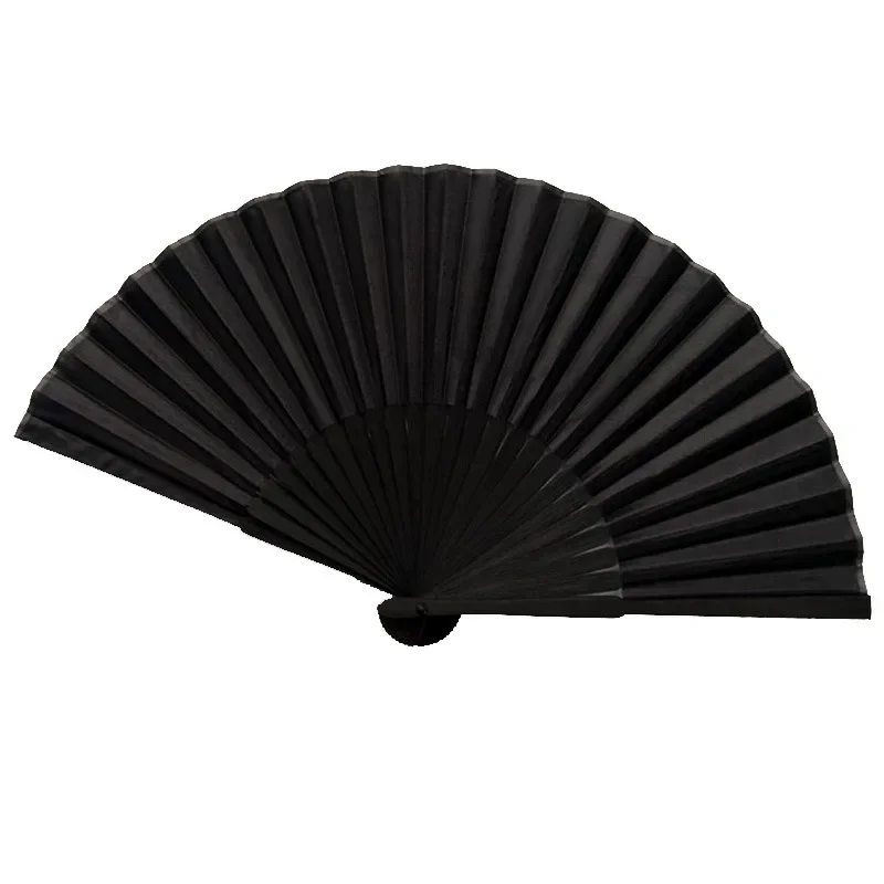 Retro Chinese Style Plastic Folding Fan Blank Fan for Dance Performances DIY Painting Craft Custom Fan Wedding Gift Home Decor