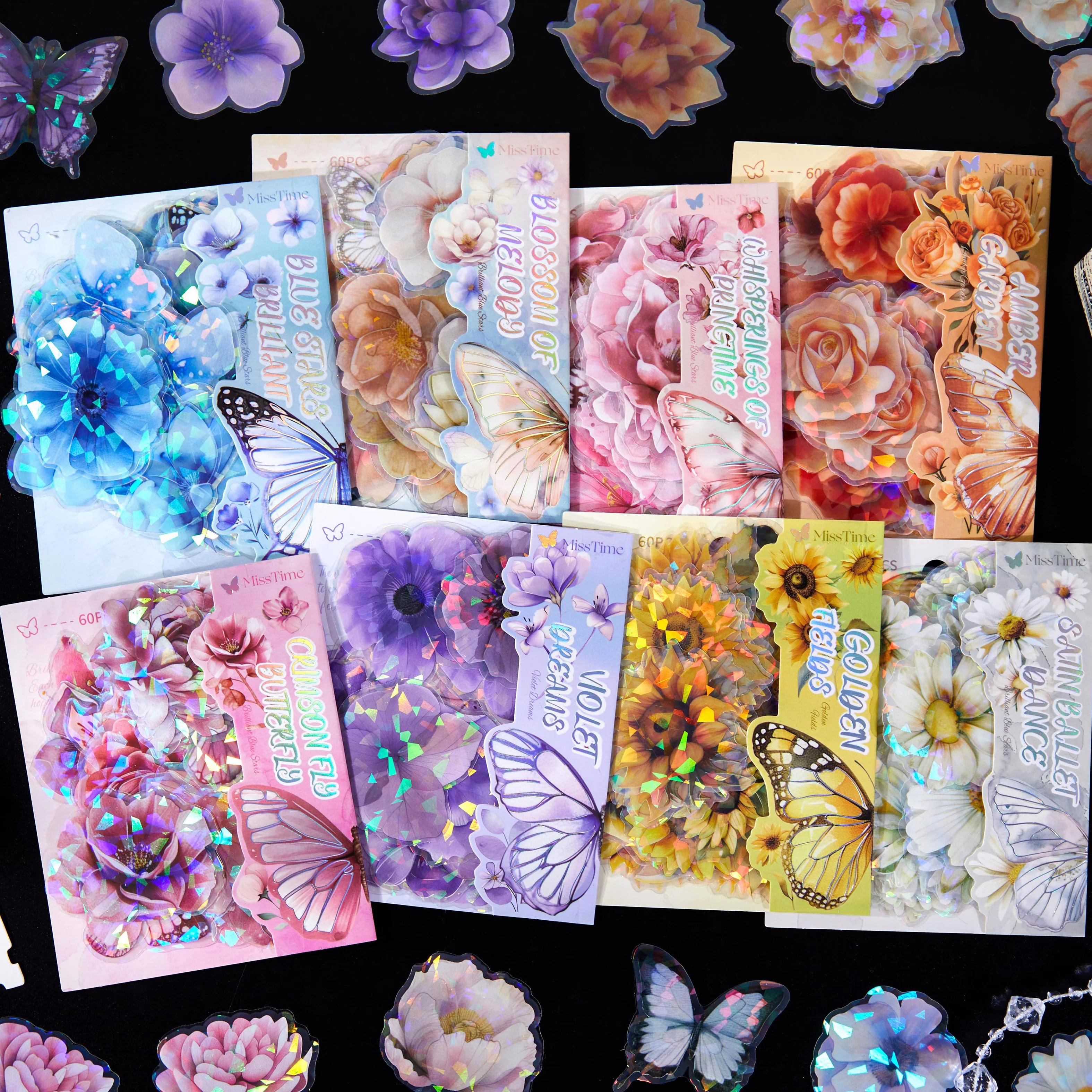 

8 упаковок/лот, красивая серия Blue Star, милая ретро декоративная бумажная наклейка