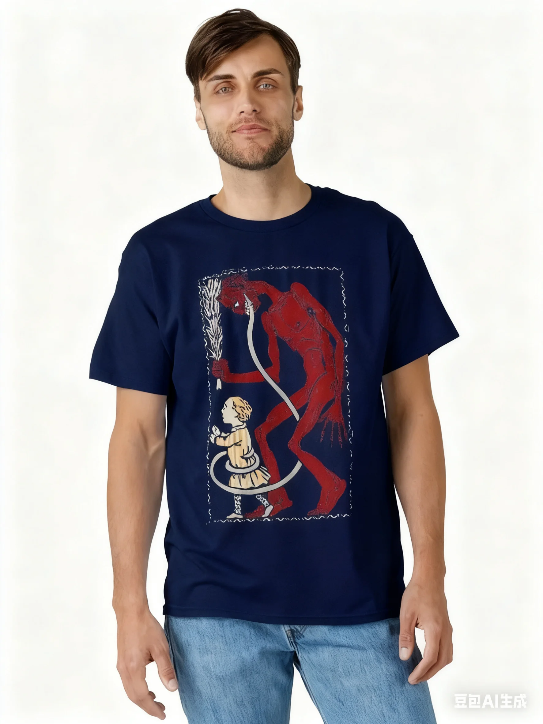 Готическая футболка с круглым вырезом, вдохновленная красной фигурой Sinister и невинным детским принтом с иллюстрацией, Новое поступление, футболка S-4X