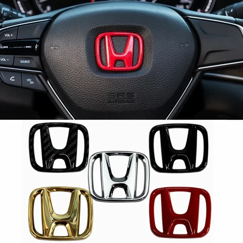 ABS volante de coche pegatina central emblema insignia accesorios para Honda Accord Odyssey CRV Pilot Civic City Insight Inspire