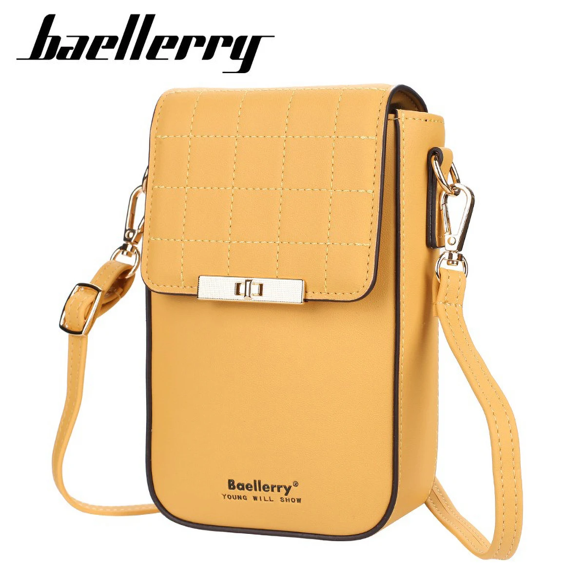 

Baellerry Vertical Phone Crossbody Wallet Women 2025, RFID Blocking Card Holder with 12+ Slots & Zipper Pocket
