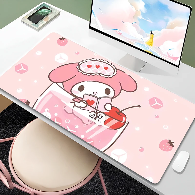 Office Mouse Pad My Melody High-quality natural rubber base Computer Desk Mat kawaii Laptop Accessories Gaming Extended Mousepad