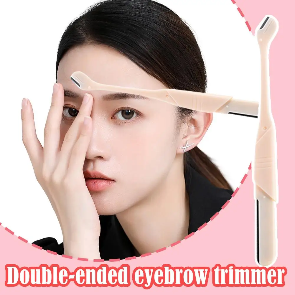 Double Headed Eyebrow Trimming With Protective Mesh Makeup Safe Epilation Removal Woman Cutters Eye Tool Brow Hair G2R0