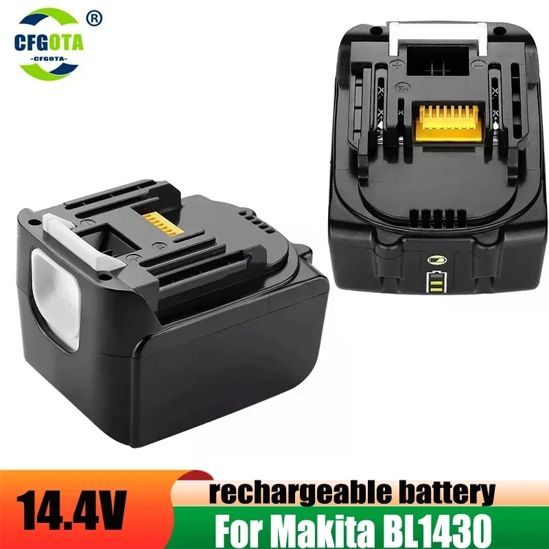 14.4V 6000mAH Drills Battery for Makita BL1430 Rechargeable Lithium Ion LXT200 BL1415 194558-0 194559-8