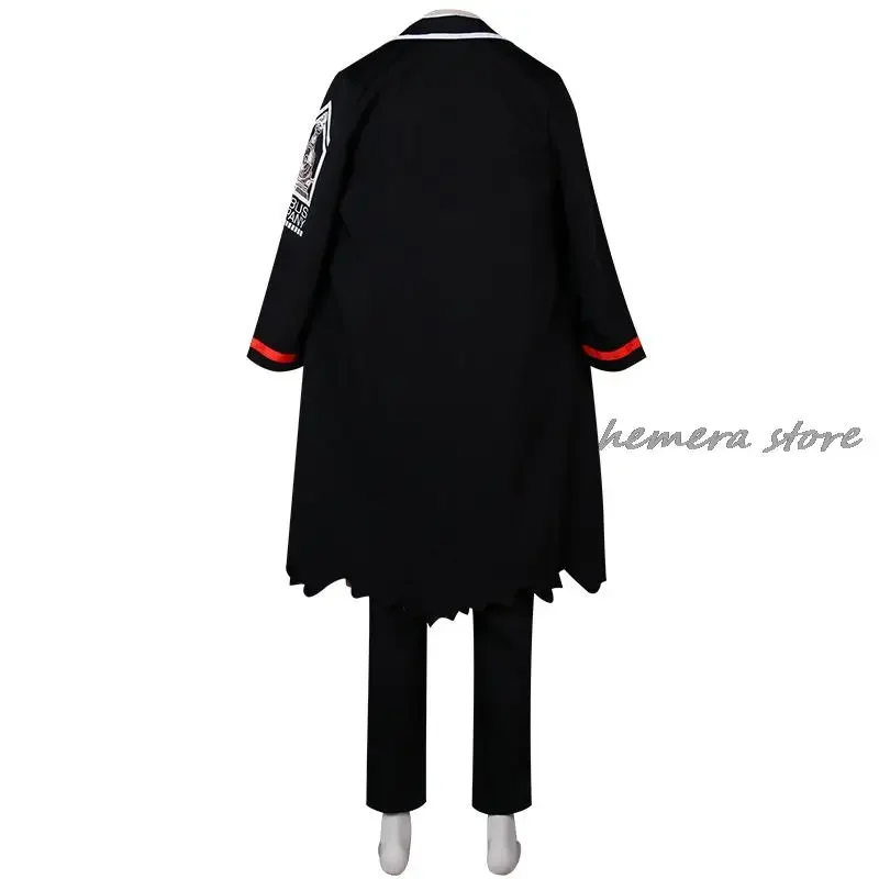 Game Limbus Company Cosplay Costumes Yi-Sang Uniform Clothing Wigs Long Black Jacket Halloween Carnival Costumes