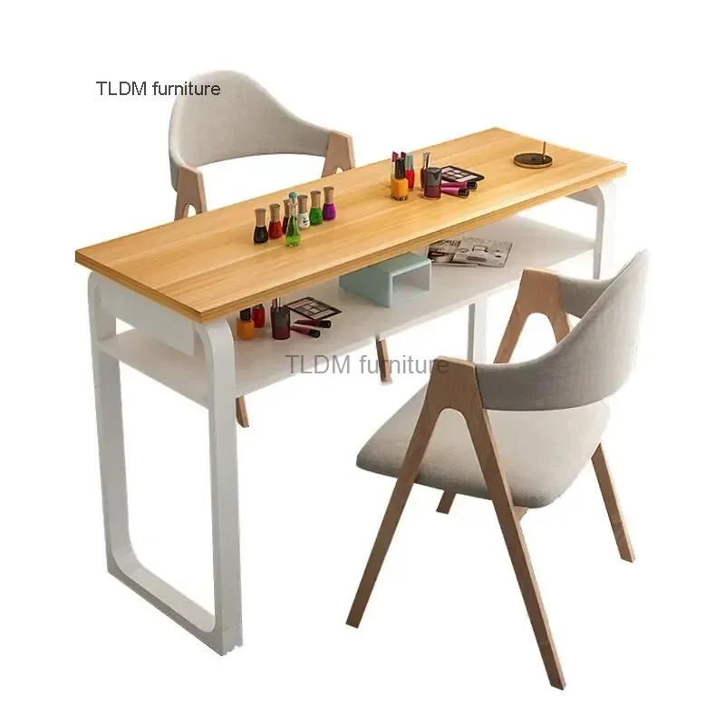 

Кованая Железная плитка, японская Простая модель, модная мебель для салона красоты, двойной стол, стул F