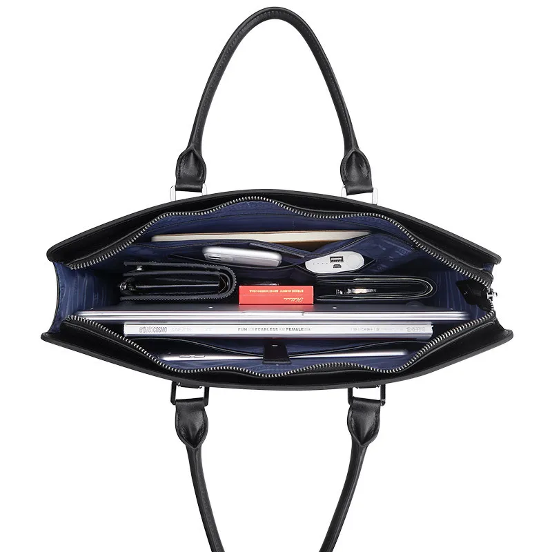 Briefcase Handbag Business Large Capacity Document Laptop Men's Single Shoulder Crossbody Bag Messenger Bag Men Leather Man Bags