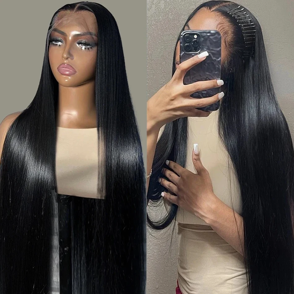 Peluca Frontal de encaje recto de hueso 13x4, pelucas de cabello humano Frontal de encaje transparente de 26 28 y 30 pulgadas, peluca de cabello humano Remy, pelucas frontales de encaje