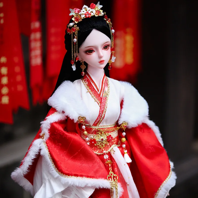 

Full Set Chinese Traditional Bjd 1/3 Doll Barb Doll Toys For Girls With Clothes Accessaries 60 Cm