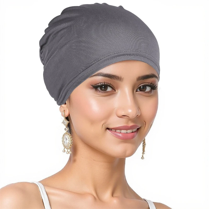 Fashion New Muslim Headscarf Hat for Women's Base Hat Underscarf Hijab Bonnet Soft Stretch HIjabs Tube Cap Turbante Mujer Hat 6