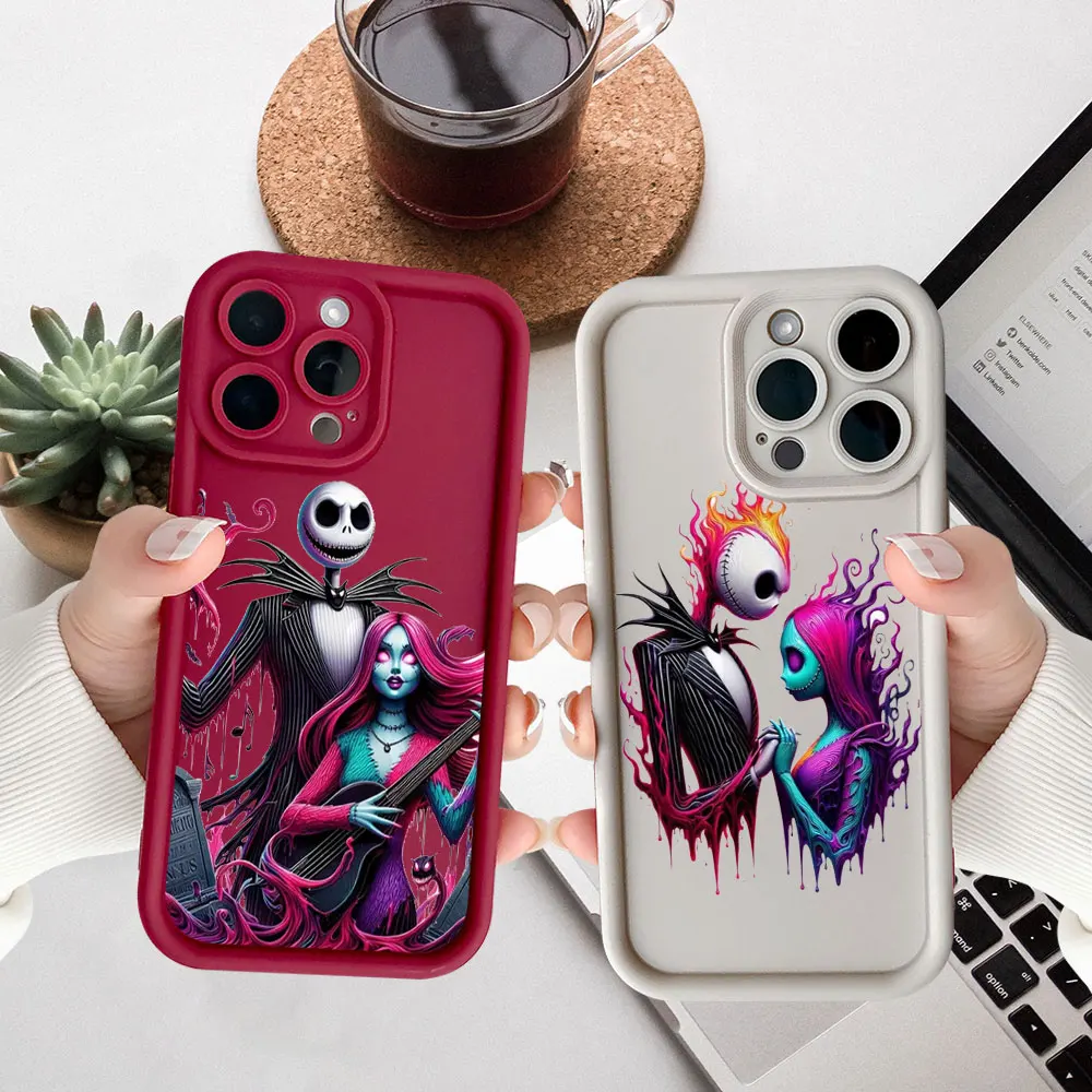 

Disney The Nightmare Before Christmas Phone Case For Redmi Note 14 13 12 ProPlus 12s 11 10 9 9s Pro 4G 5G Liquid Silicone Cover