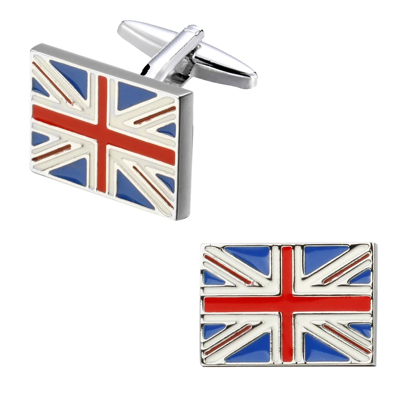 High quality British flag cufflinks fashionable French shirt exquisite brass material design men's wedding cufflinks