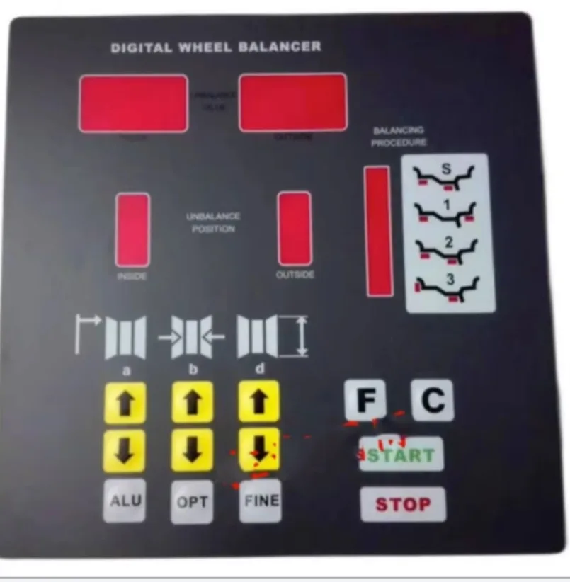 New 1PC Balancing Machine Parts Keypad Control Panel Touch Switch FitFor Unite U500 U800