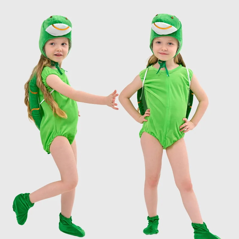Halloween Children's Day Turtle Cosplay - Kids' Baby Animal Costume-Cute Toddler Stage Performance Outfit for Festival Parties