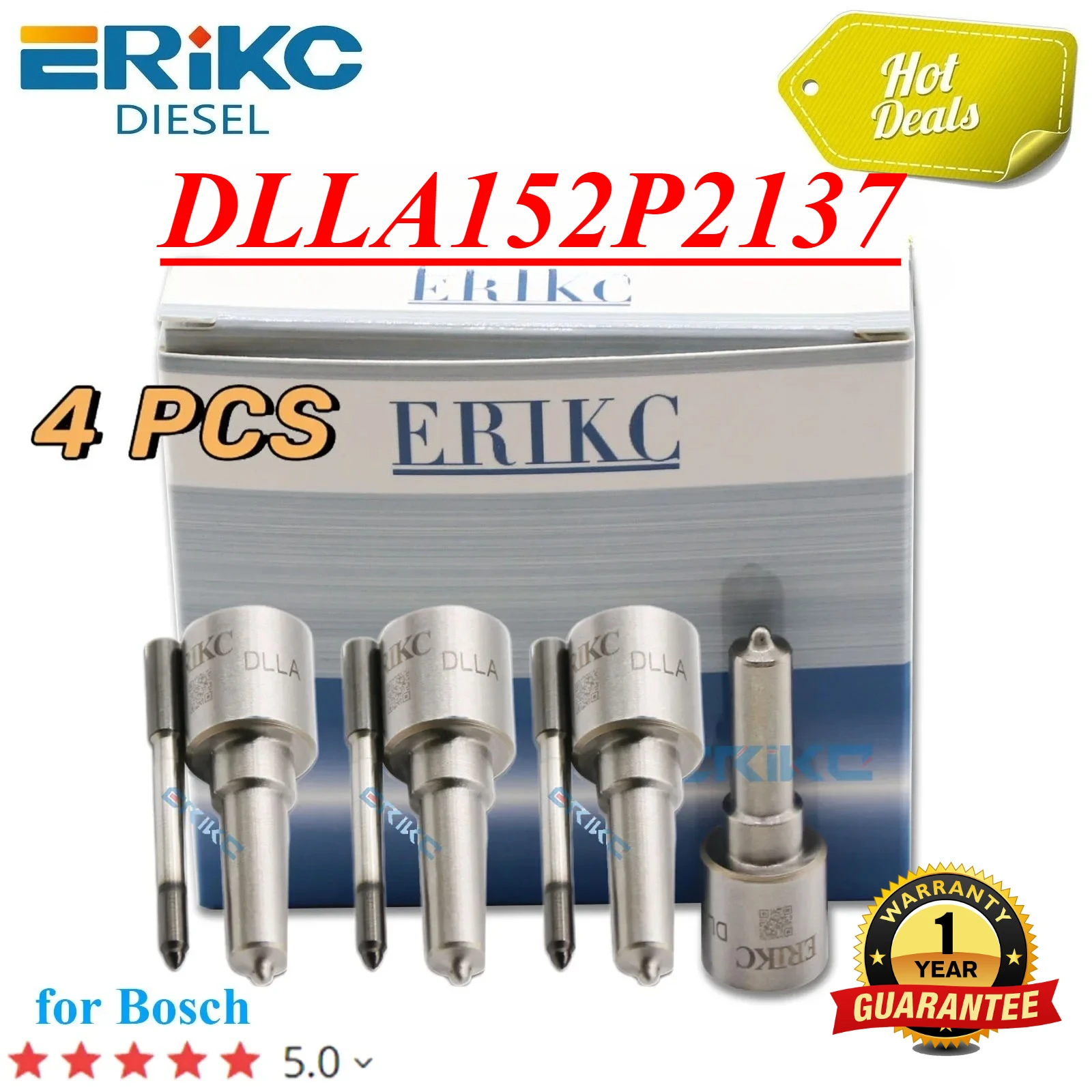 

4 PC 0445110340 0445110739 Injector Nozzle DLLA152P2137 0433172137 Auto Dispenser for Peugeot Citroen AV2Q9F593BA AV6Q9F593BA