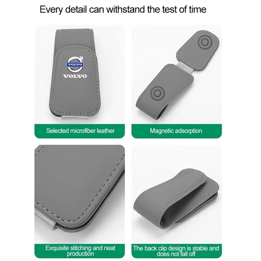 ل فولفو XC-الكلاسيكية V60 V40 XC90 S60 XC60 V70 S90 XC40 V90 C40 S40 S80L حافظة نظارات السيارات الشمس قناع حامل النظارات الشمسية كليب #3