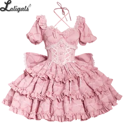 Sweet Tiered Lolita Dresses Halter Neck Off the Shoulder Short Party Dress Royal Princess Costume by Ocelot ~ Blooming Roses